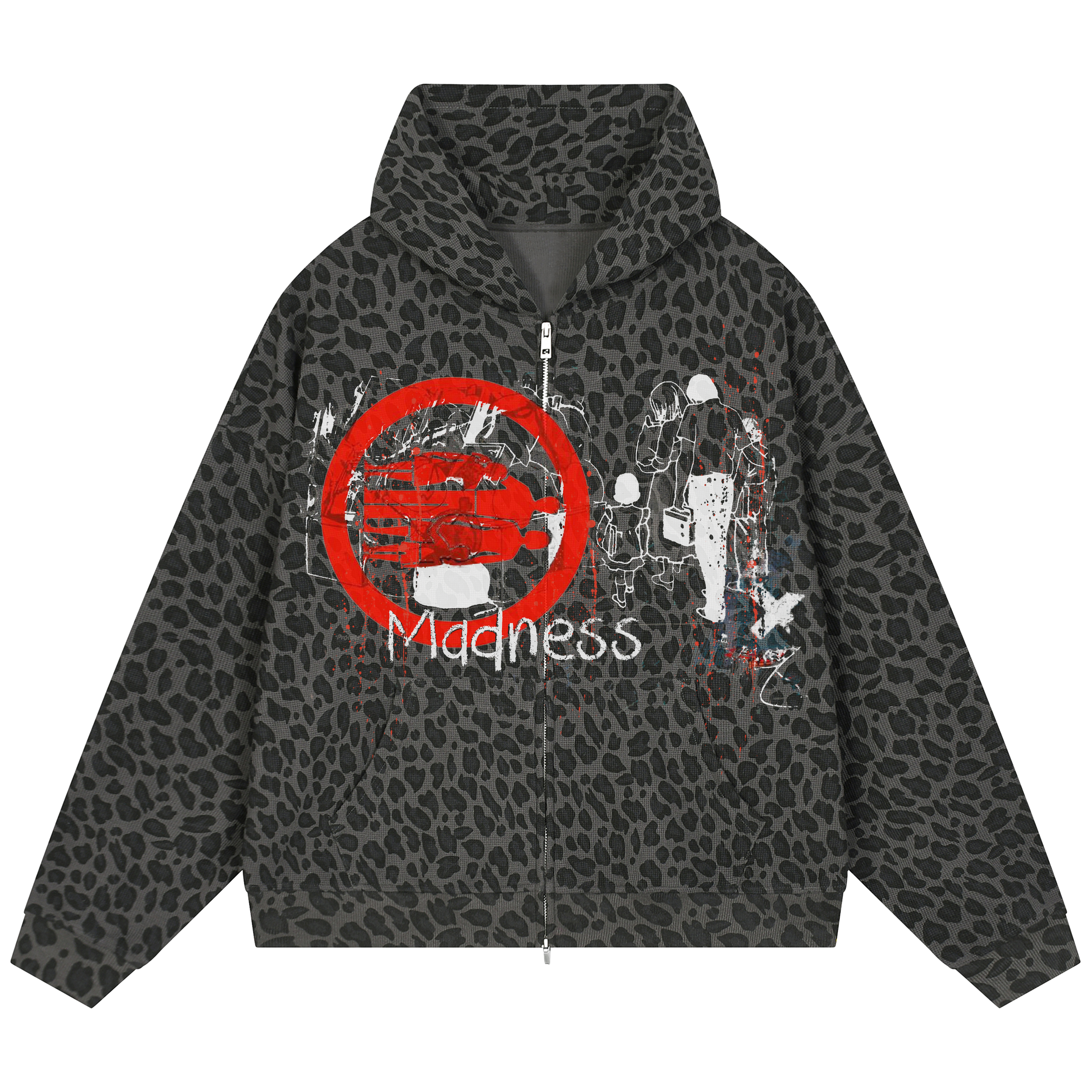 Fragments Waffle Zip Up - Leopard