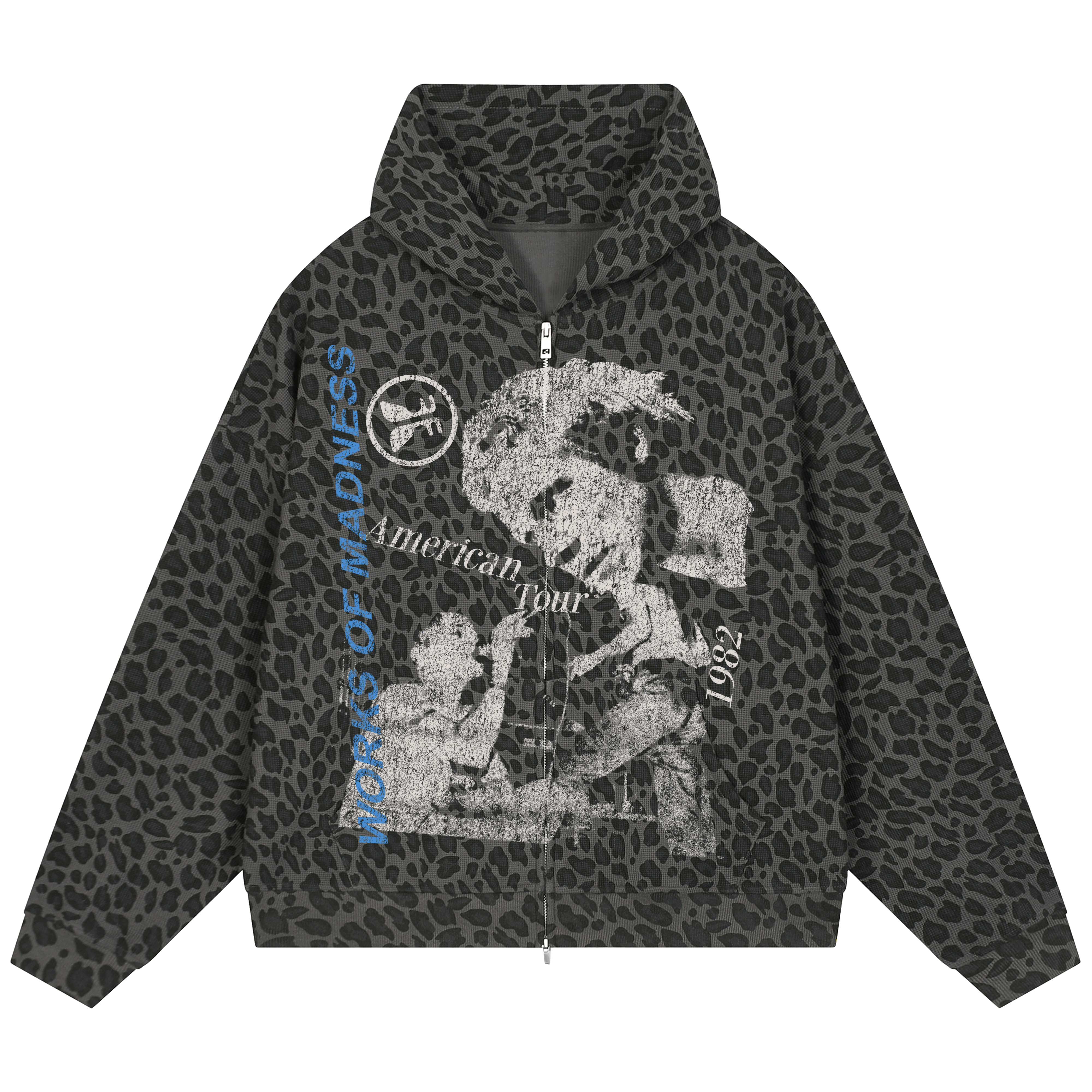 Summer Tour Waffle Zip Up - Leopard