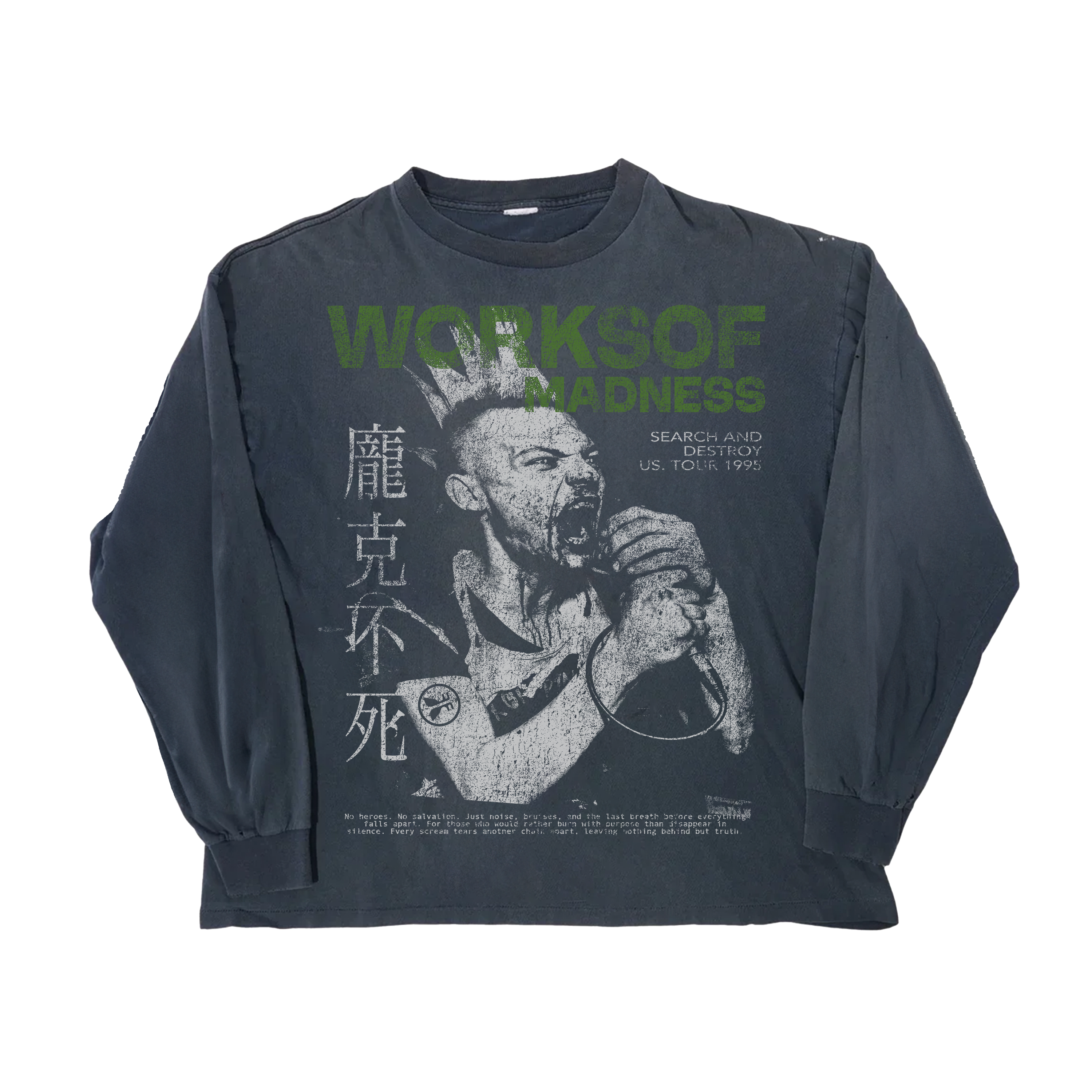 No Heroes L/S Tee Blue