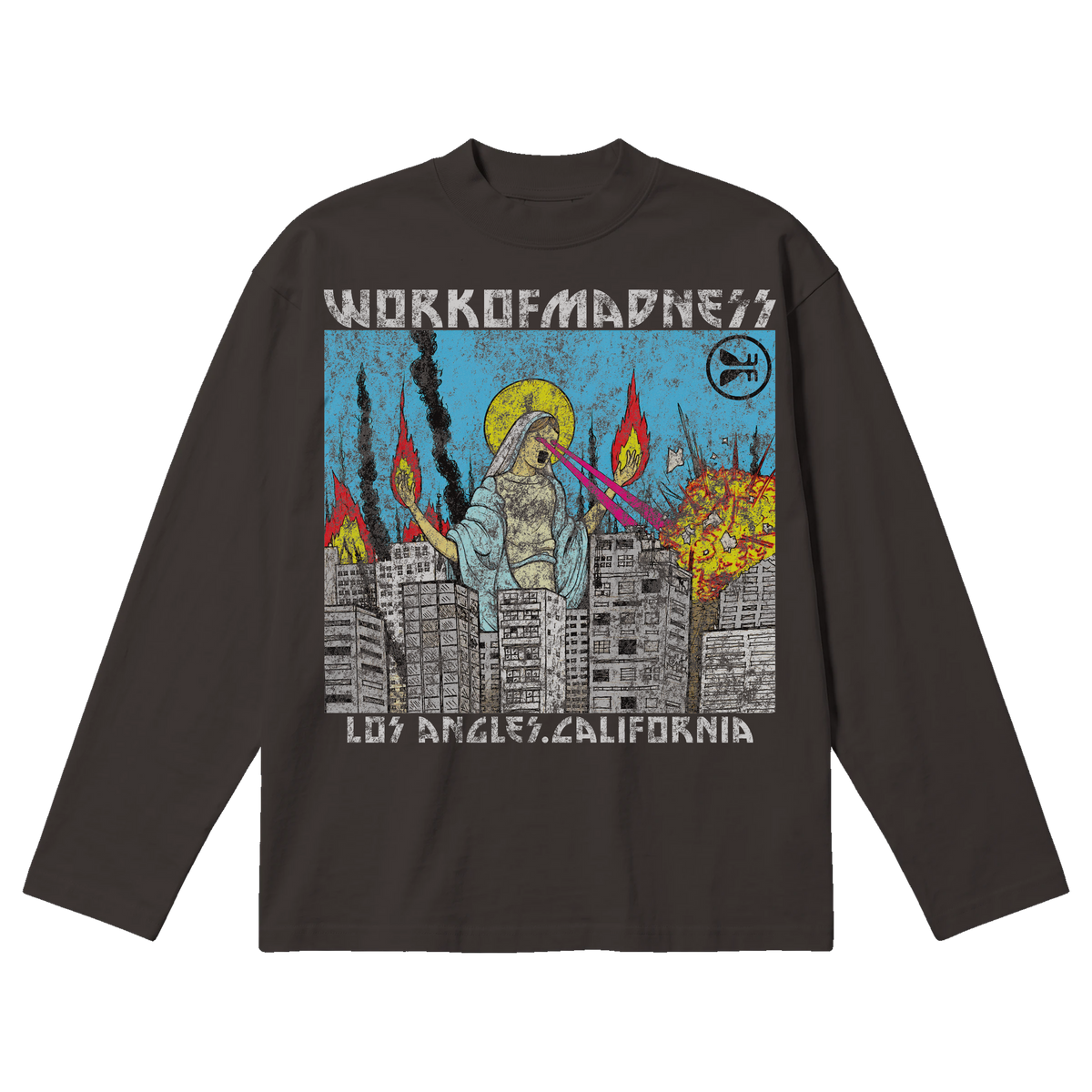 Lady of LA Baggy L/S Tee - Off Black