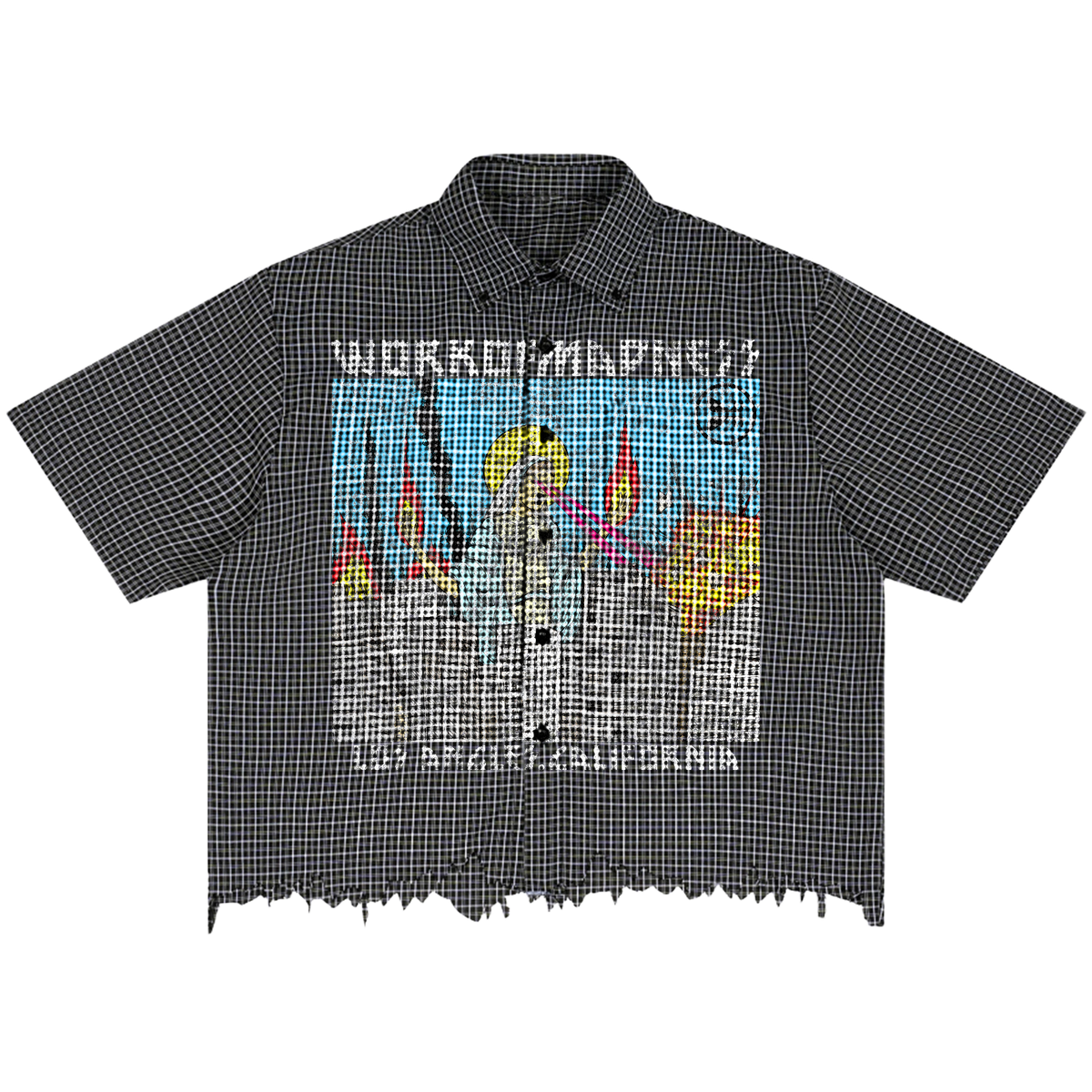 Lady of LA Distress Button Up
