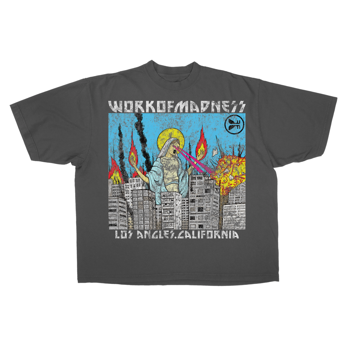 Lady of LA Drop Tee - Grey