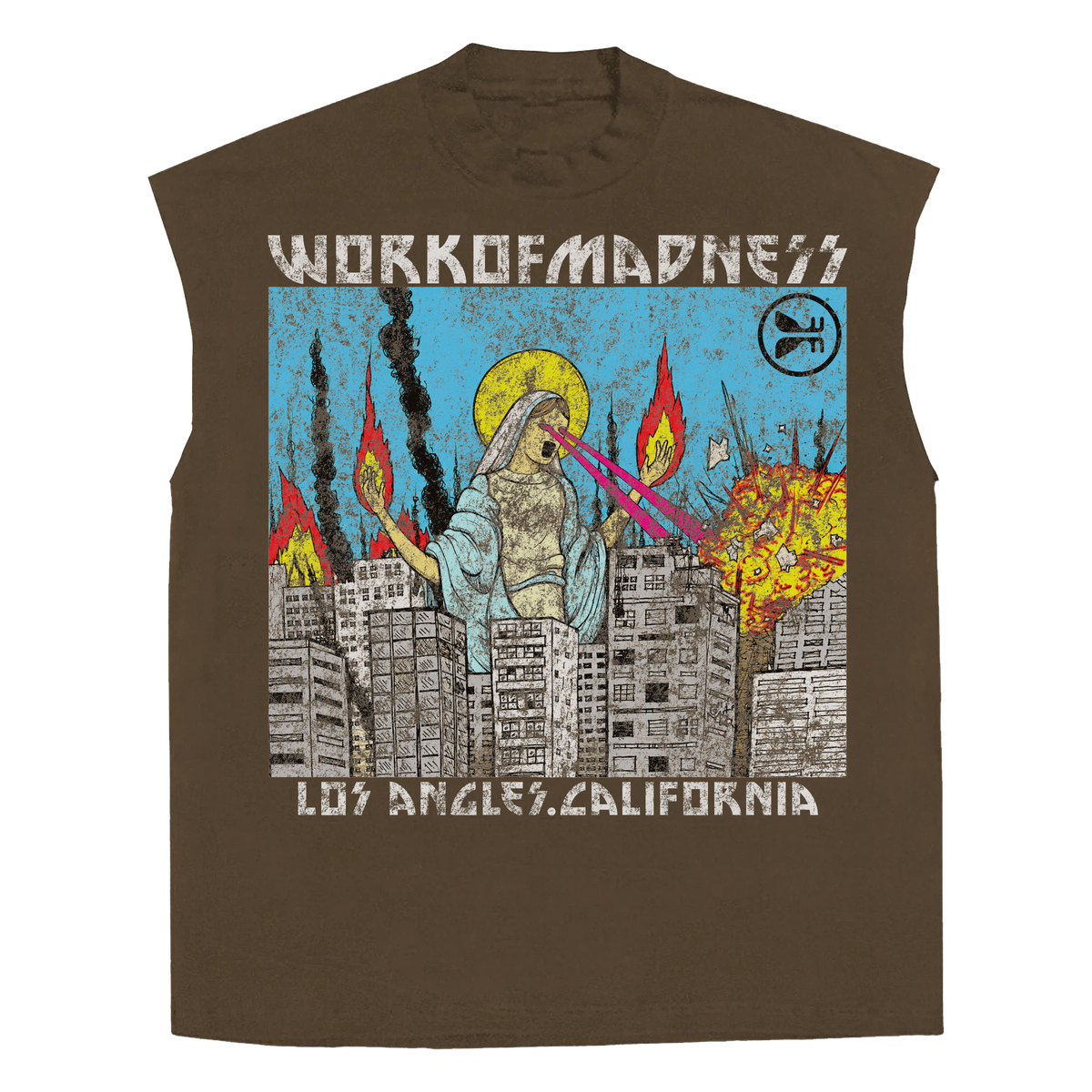 Lady of LA Sleeveless Tee - Brown