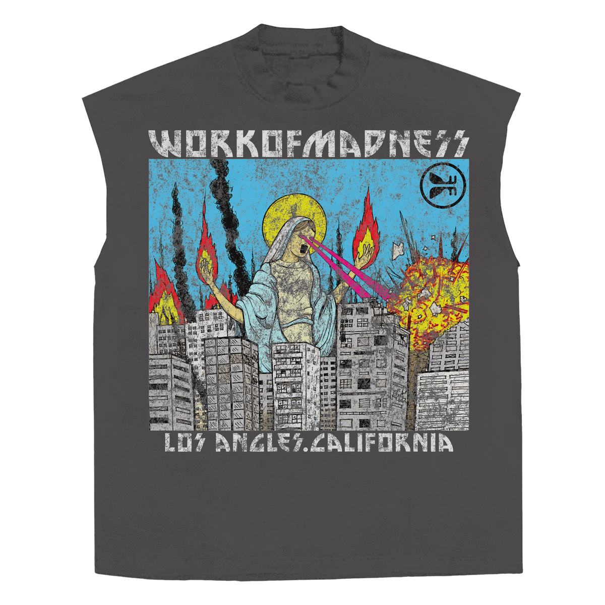 Lady of LA Sleeveless Tee - Grey