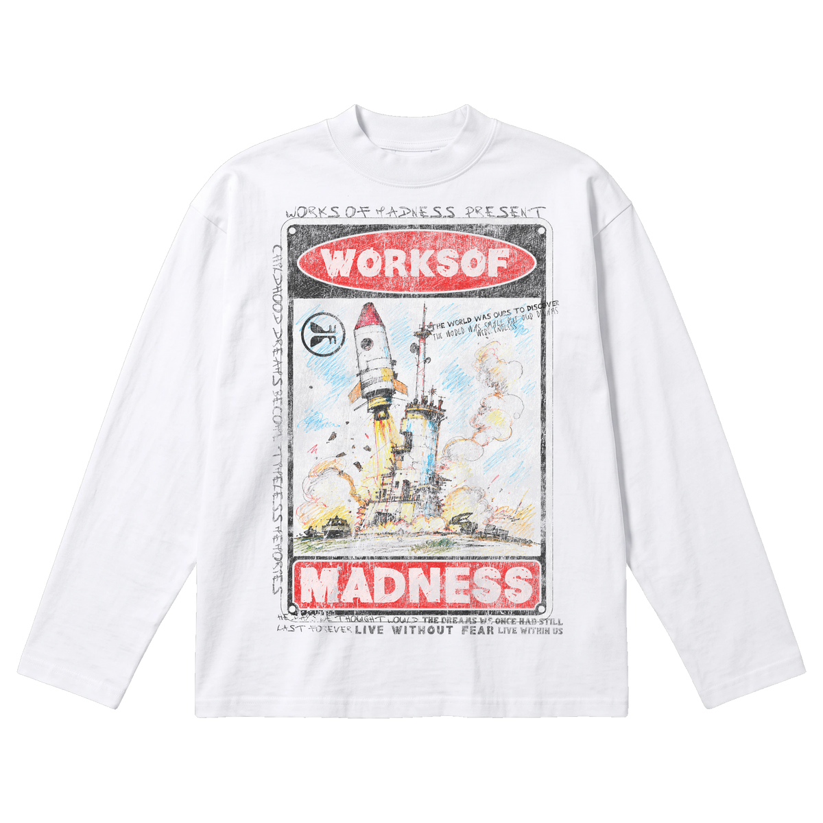 Liftoff Baggy L/S Tee - White