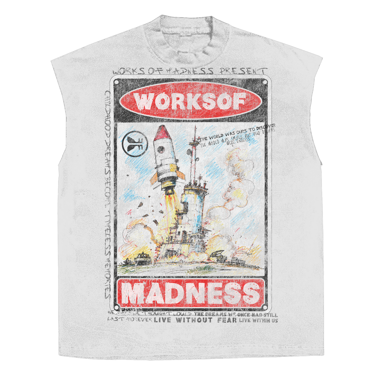 Liftoff Sleeveless Tee - White
