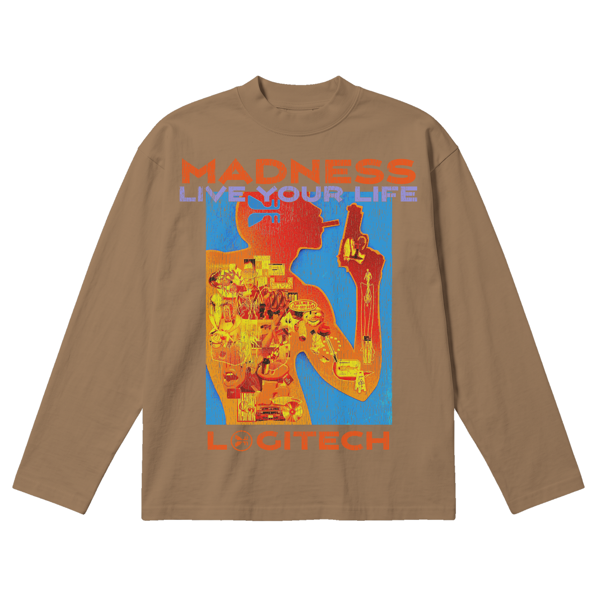 Logitec Baggy L/S Tee - Latte