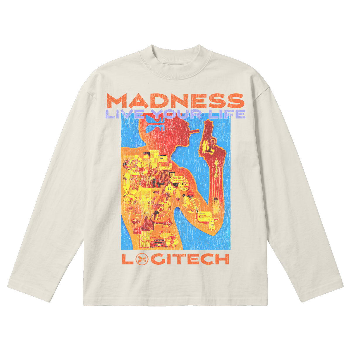 Logitec Baggy L/S Tee - Off White