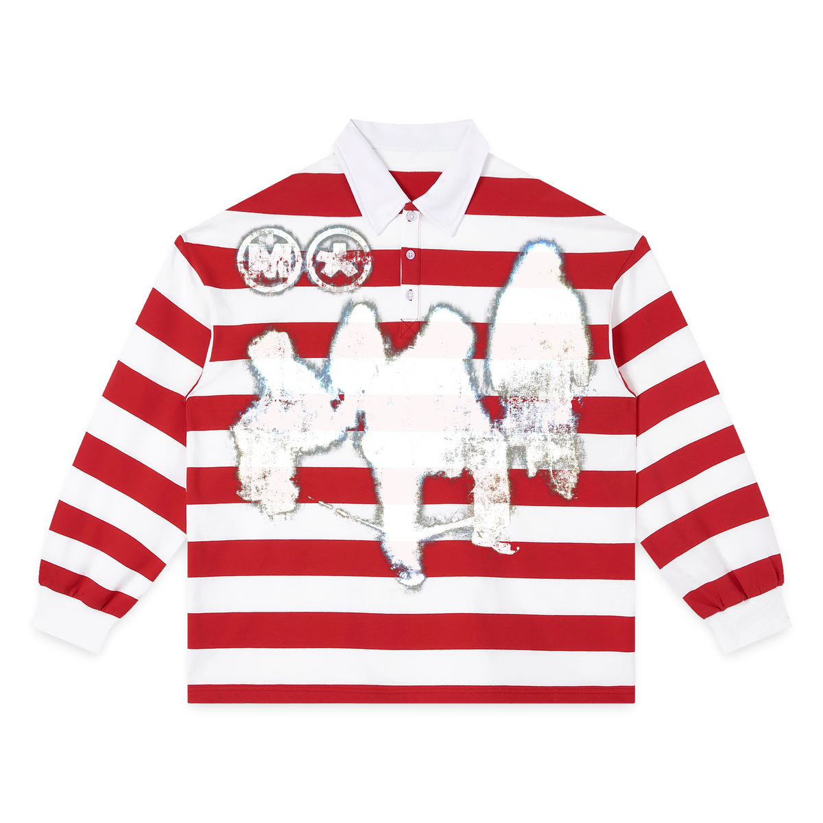 Lost Souls Stripe Polo - Red
