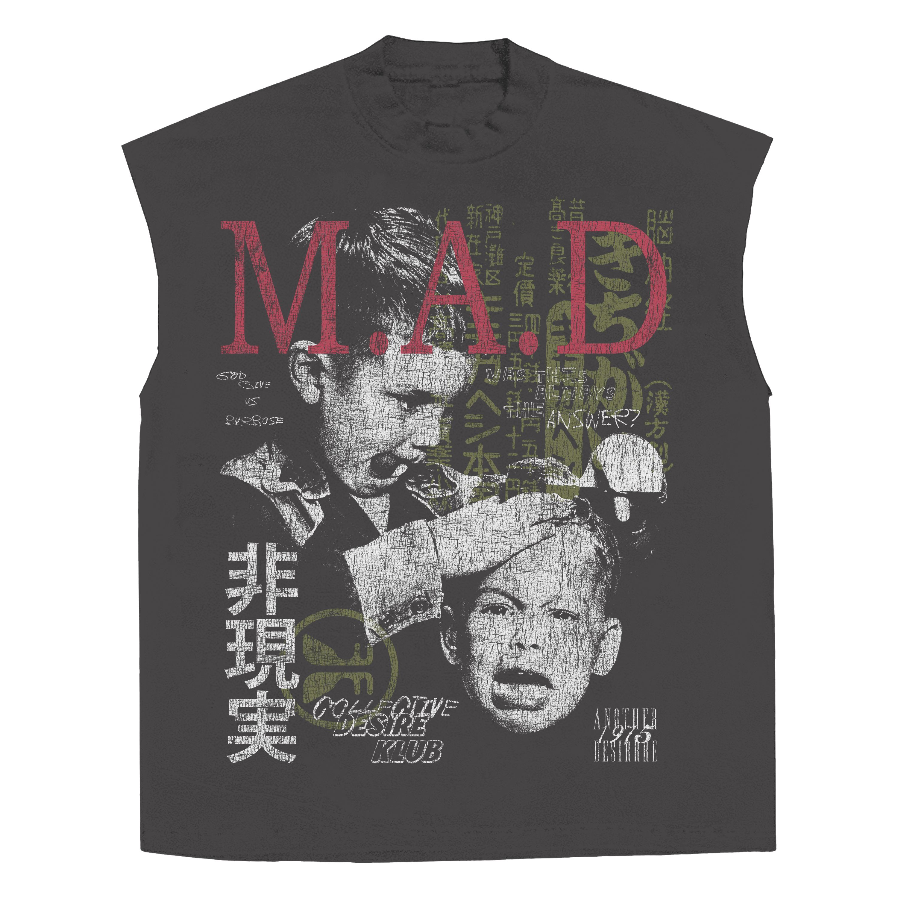 Mutually Assured Sleeveless Tee - Grey