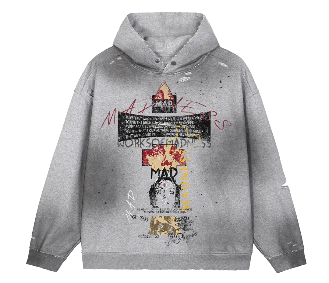 Mad Anthem Sun Fade Distress Hoodie WorksOfMadness