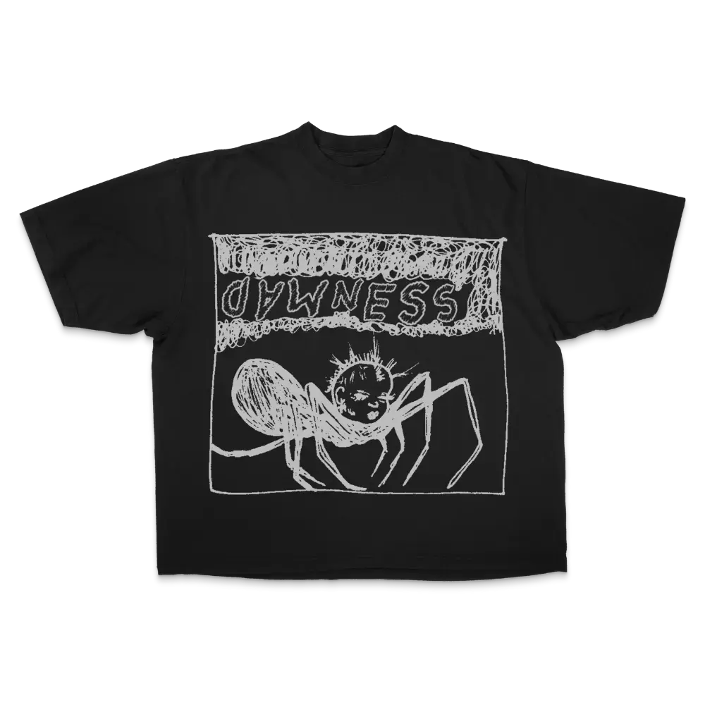 Sketched Web Drop Shoulder Tee WorksOfMadness