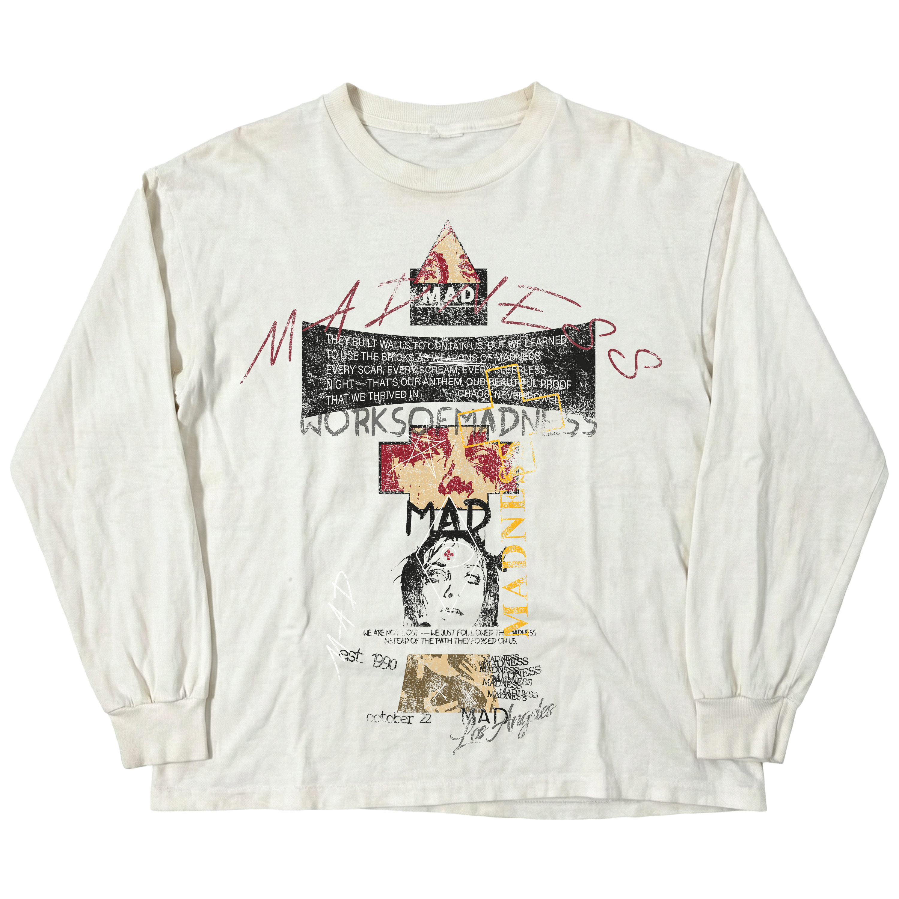 Mad Anthem L/S Tee - White
