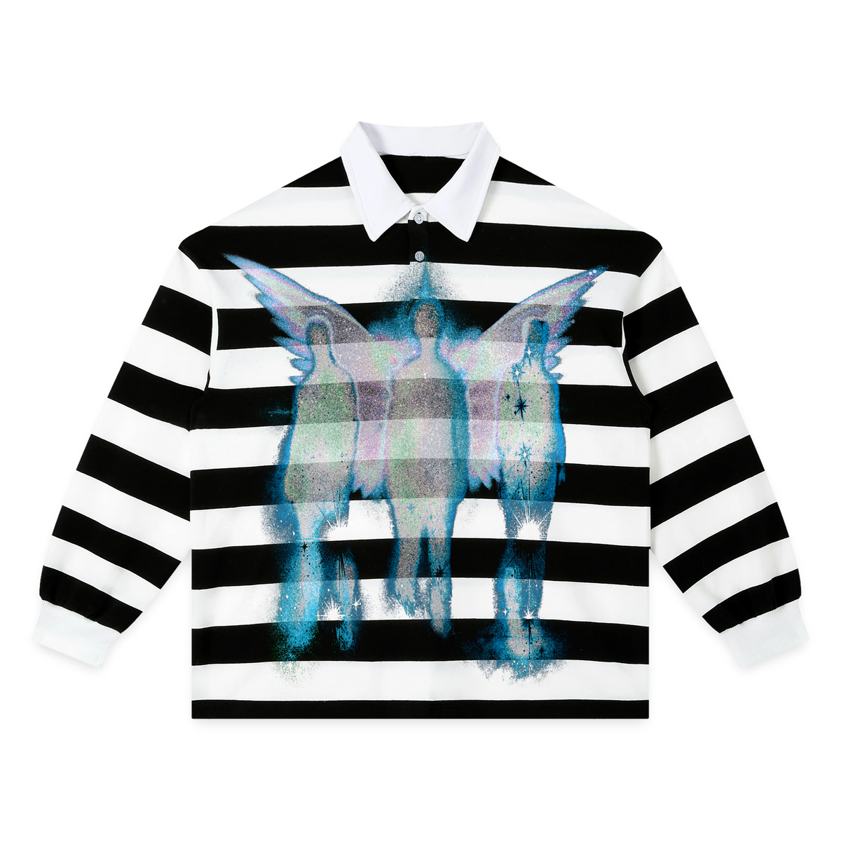 Messiah Stripe Polo - Black