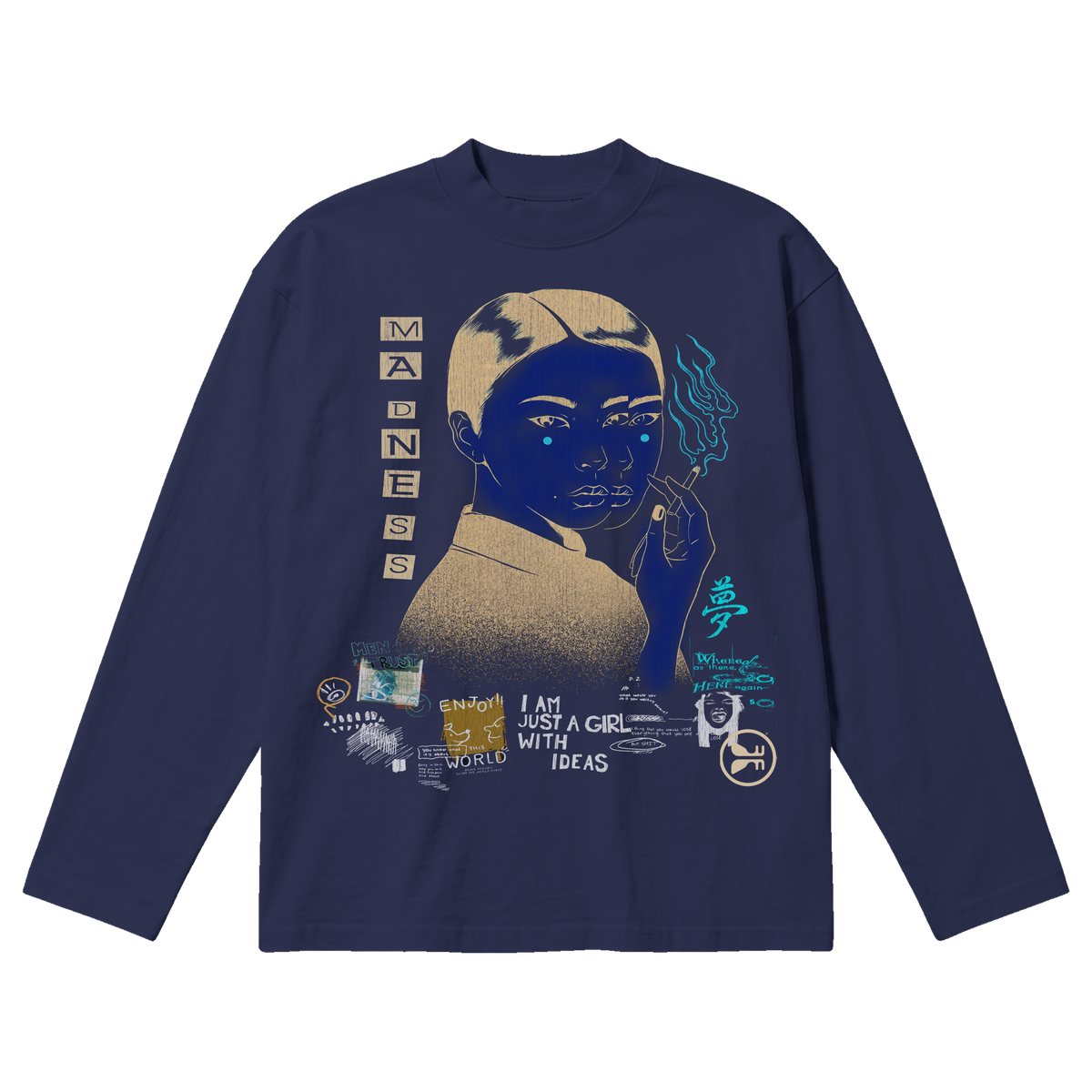 Muse Baggy L/S Tee - Blue