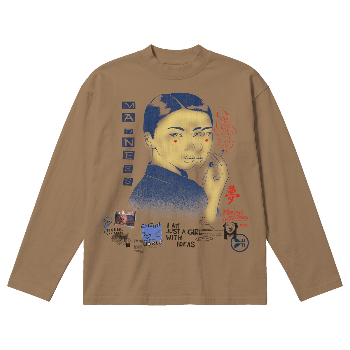 Muse Baggy L/S Tee - Latte