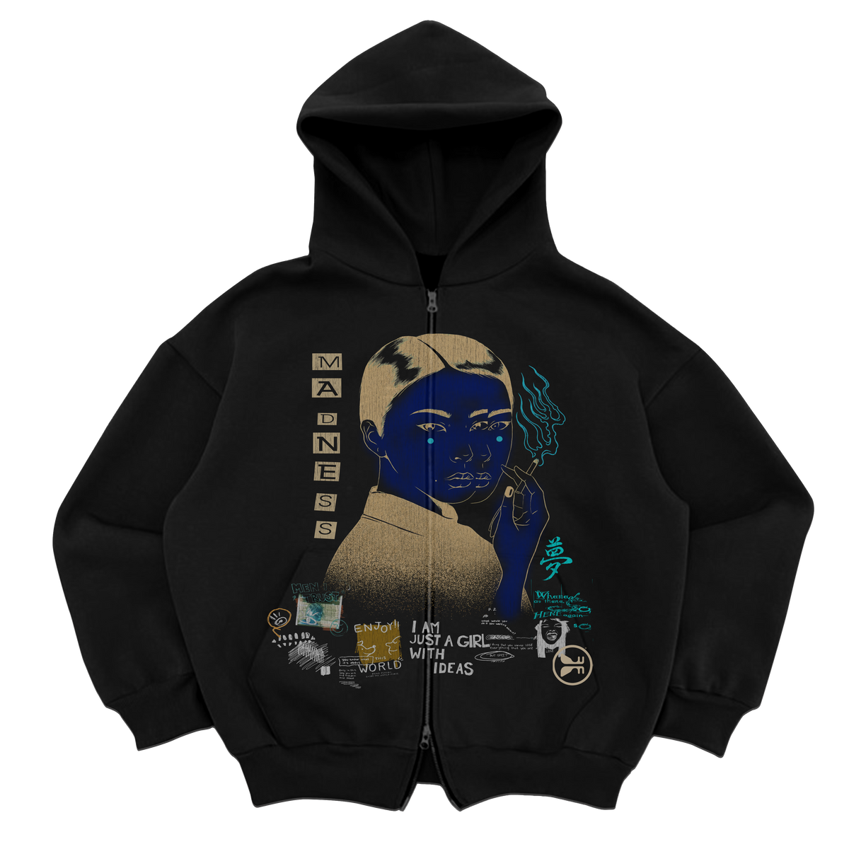 Muse Zip Up - Black