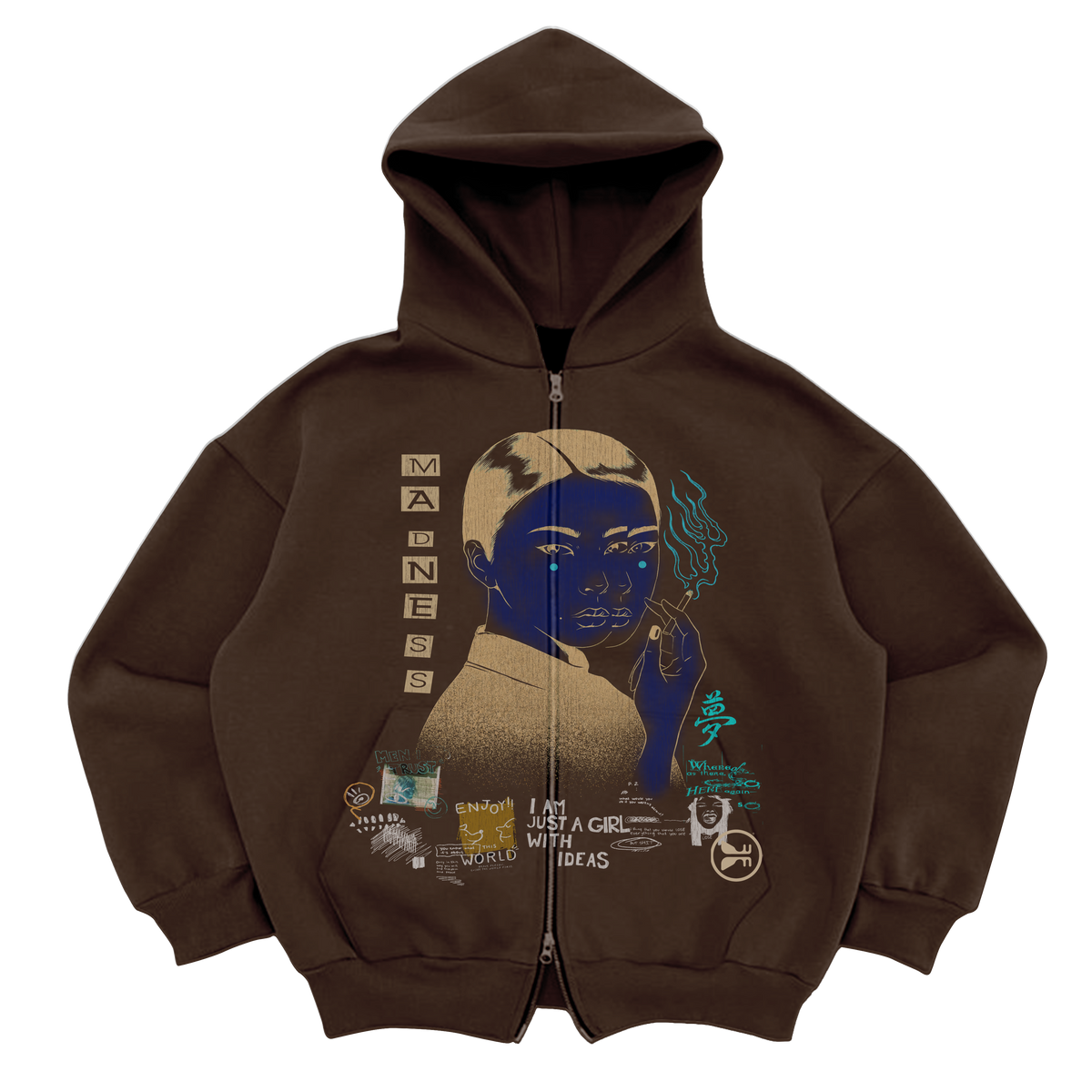 Muse Zip Up - Brown
