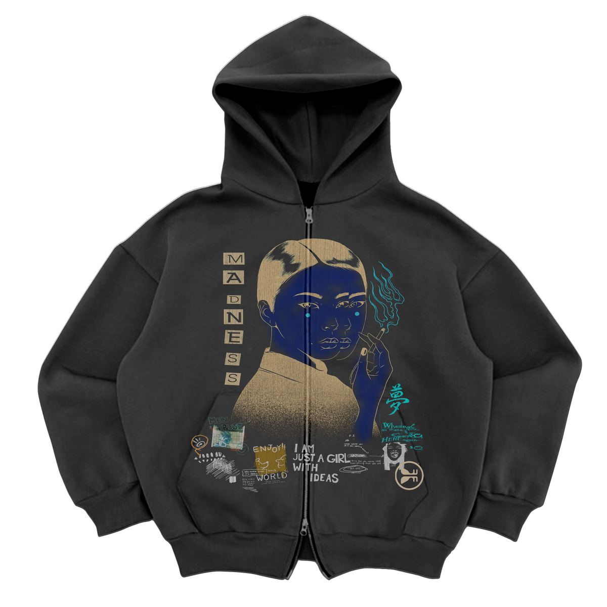 Muse Zip Up - Grey