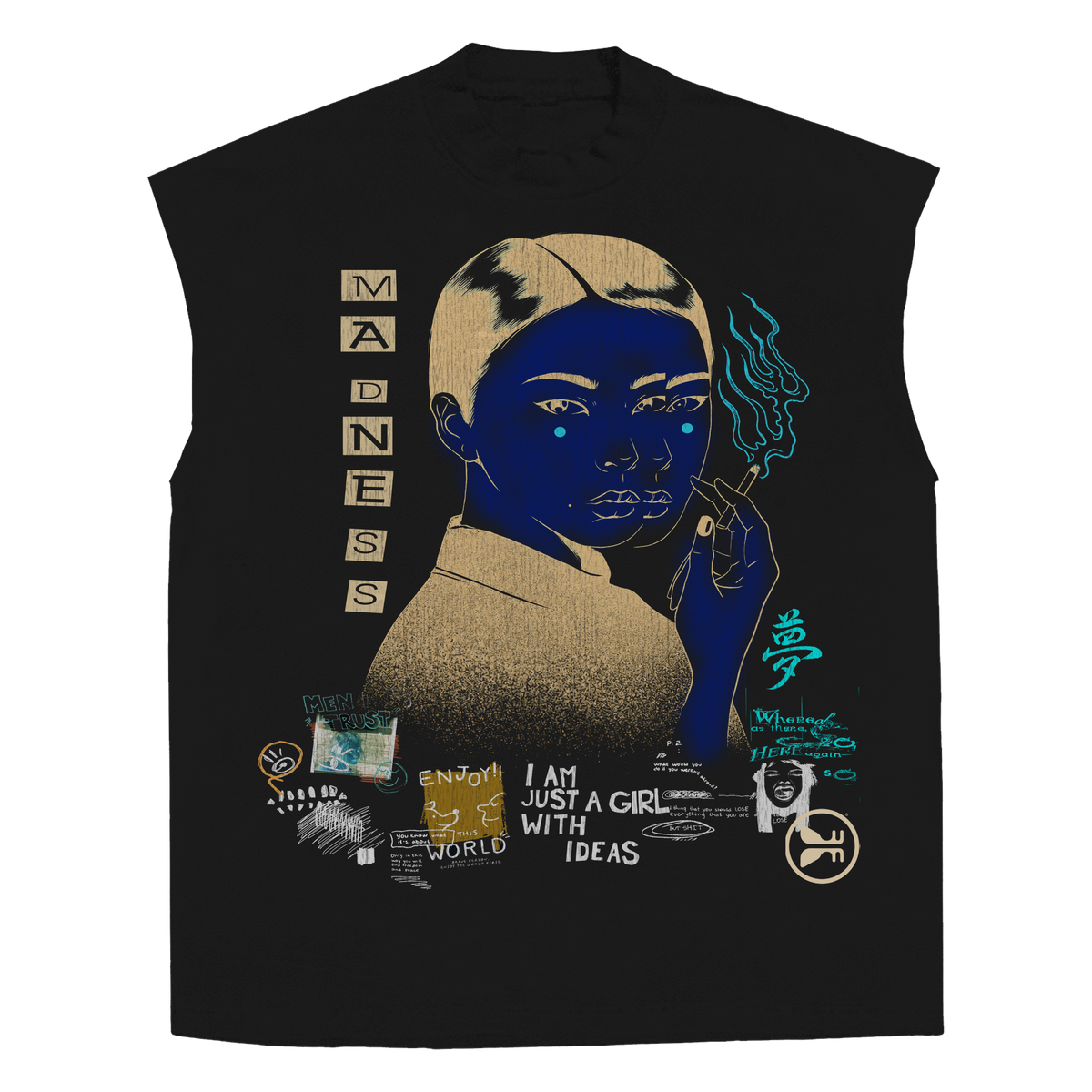 Muse Sleeveless Tee - Black