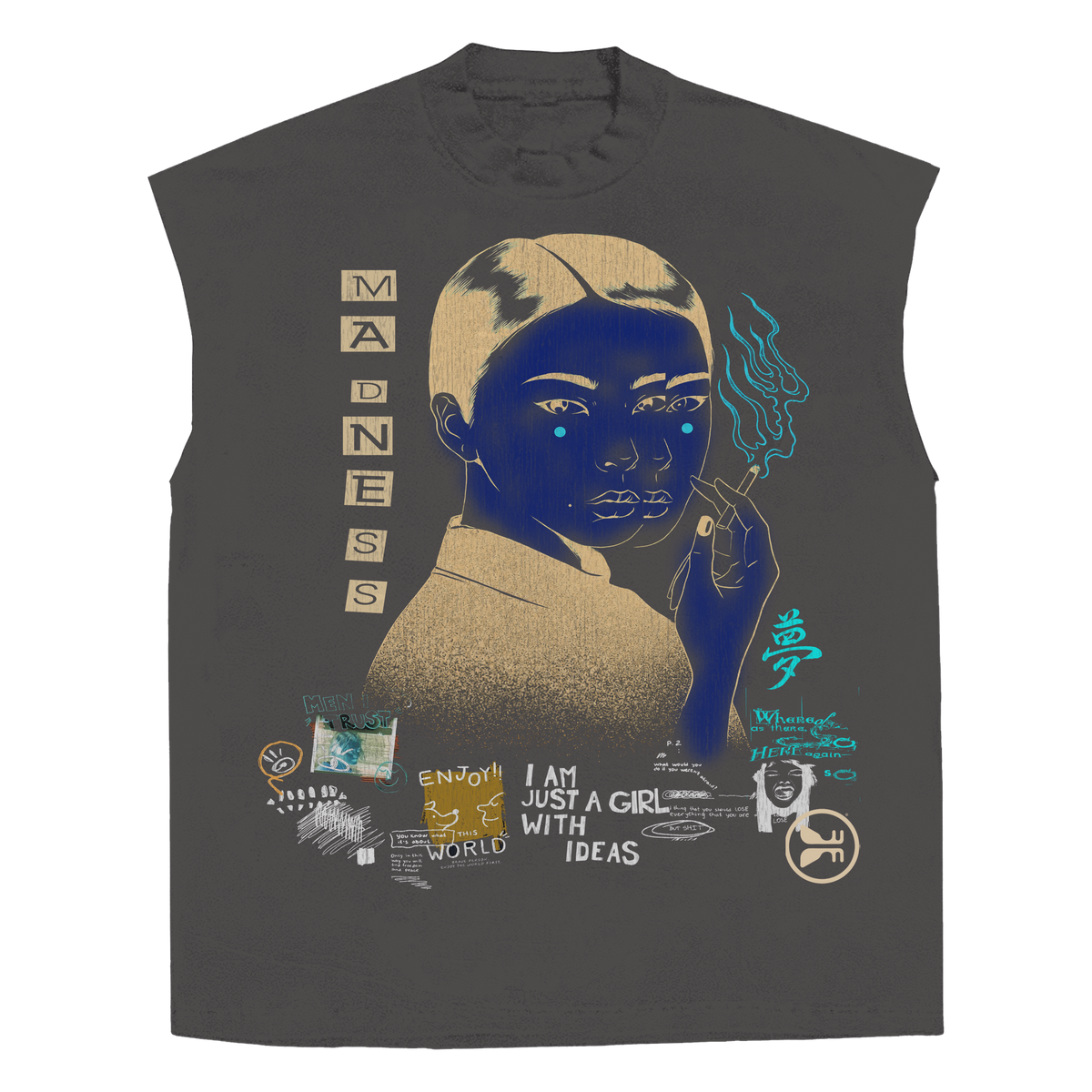 Muse Sleeveless Tee - Grey