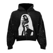 Mythical Goddess Rhinestone Zip Up