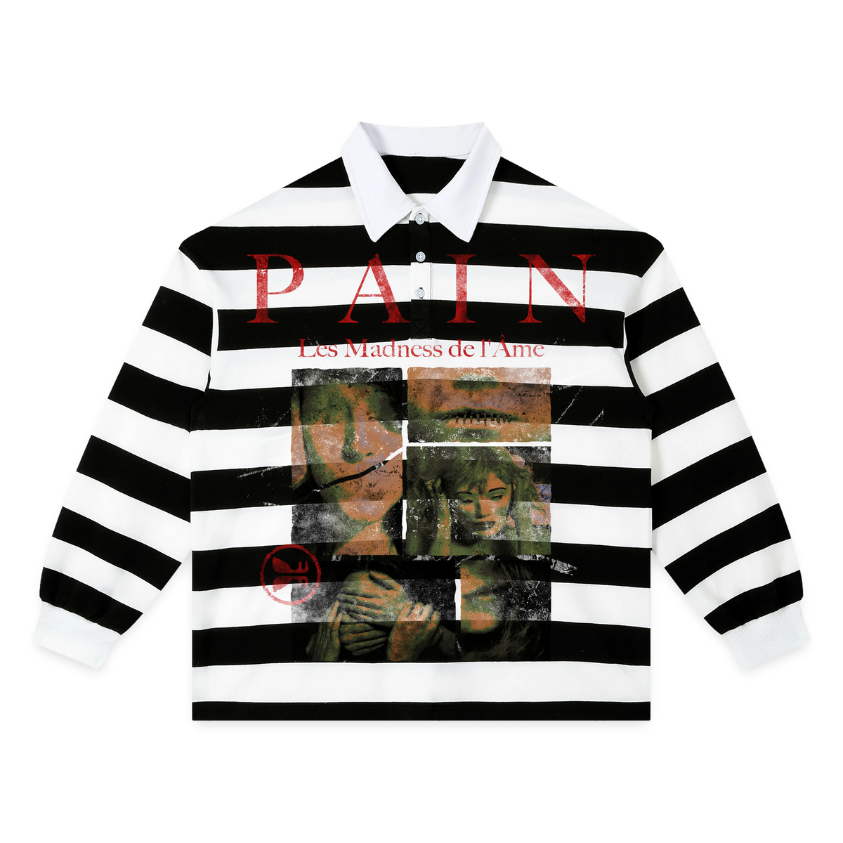 Pain Stripe Polo - Black