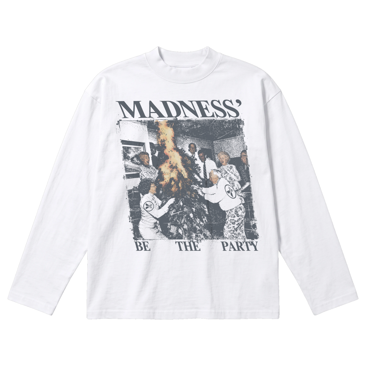 Pyro Party Baggy L/S Tee - White