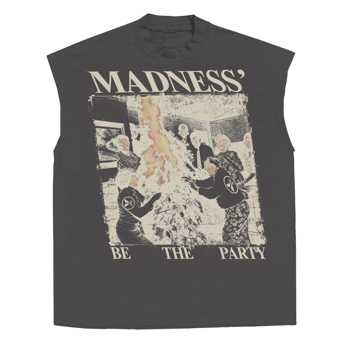 Pyro Party Sleeveless Tee - Grey