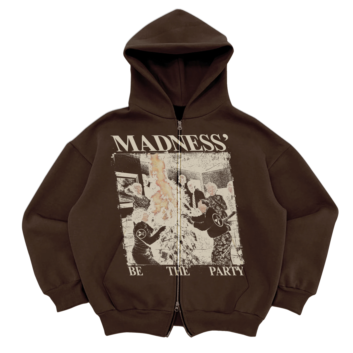 Pyro Party Zip Up - Brown