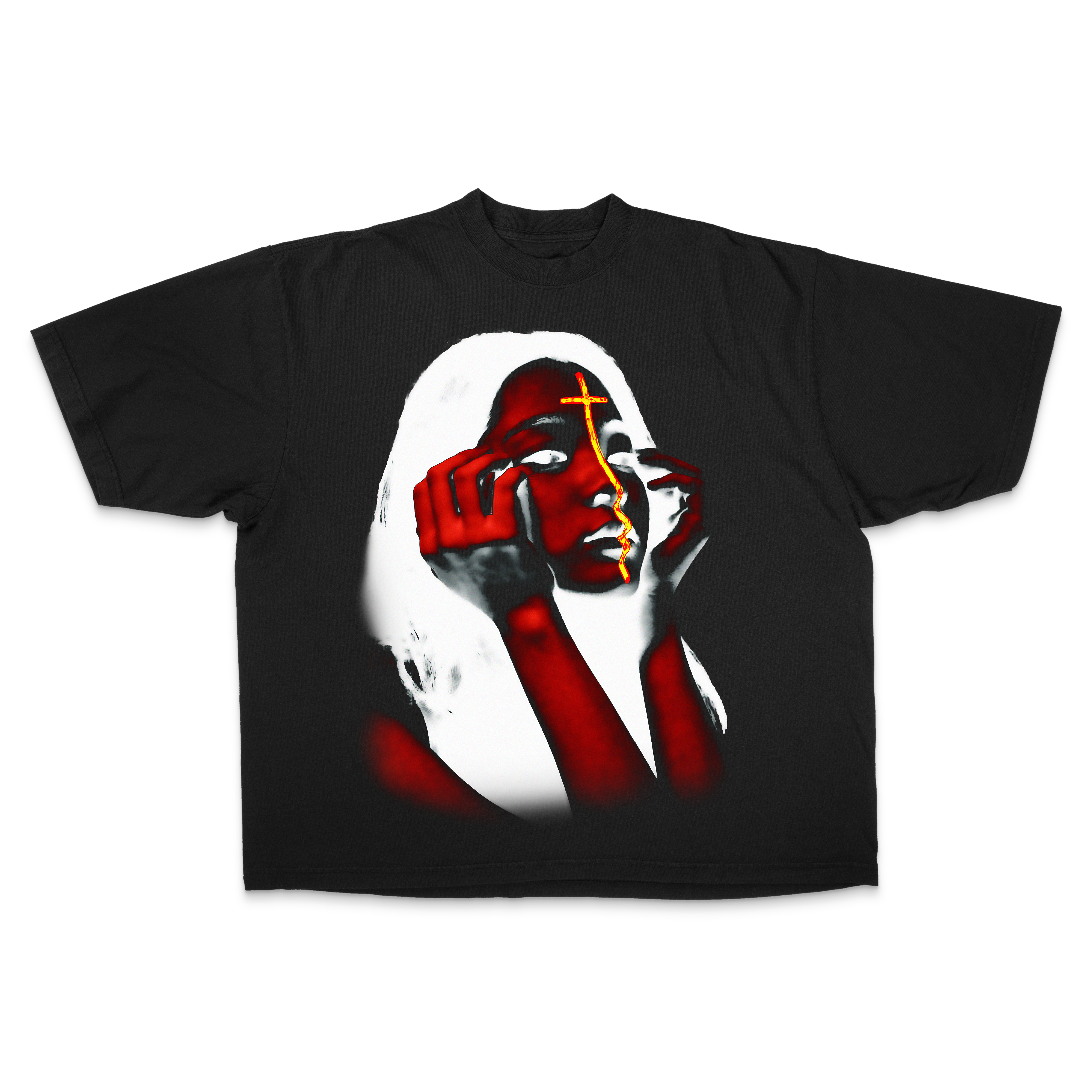 Red Cross Drop Shoulder Tee