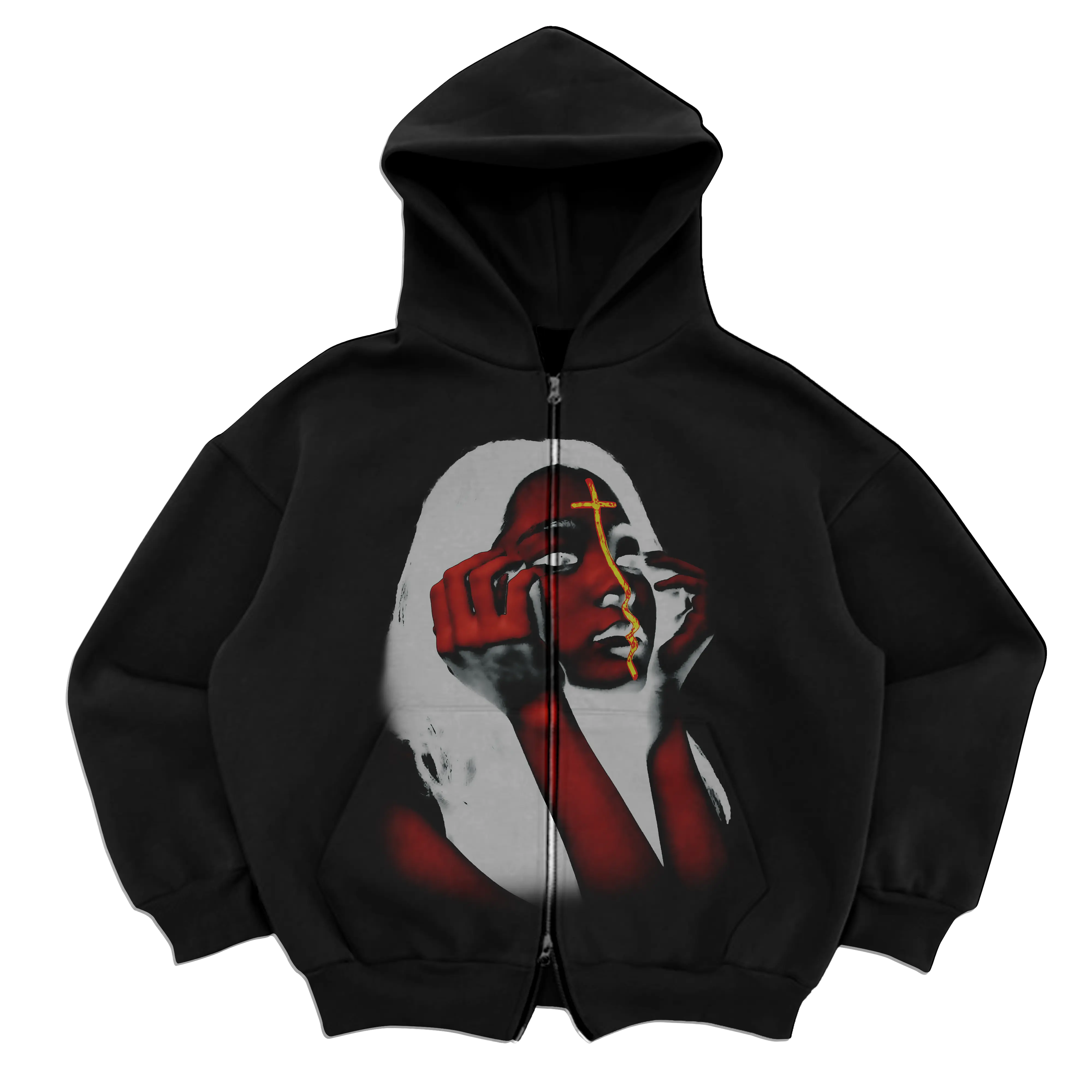 Red Cross Premium Zip Up WorksOfMadness