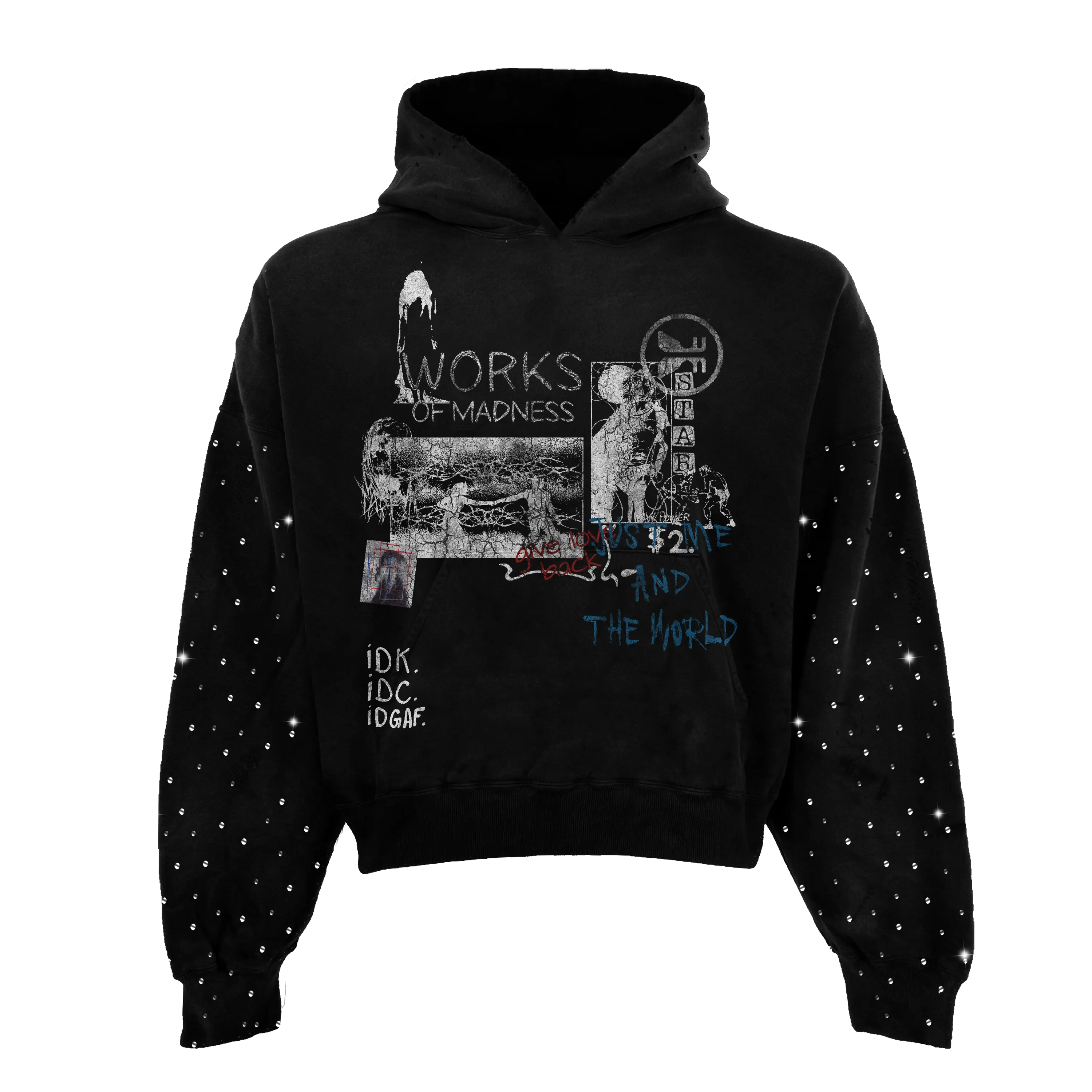 Saint & Sinners Rhinestone Hoodie WorksOfMadness