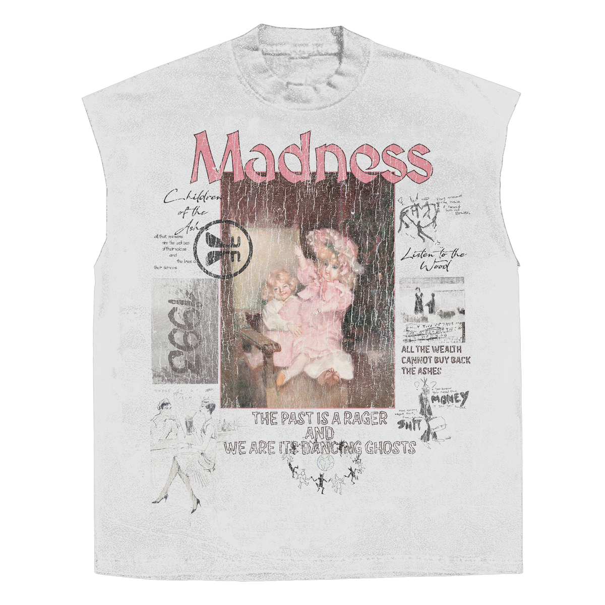 Ashes Sleeveless Tee - White
