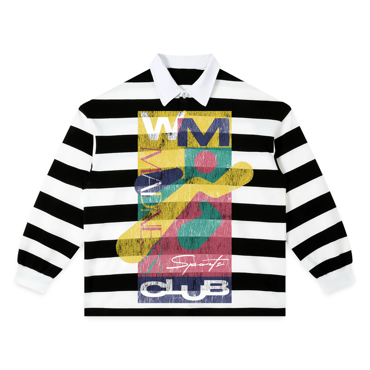Sports Club Stripe Polo - Black