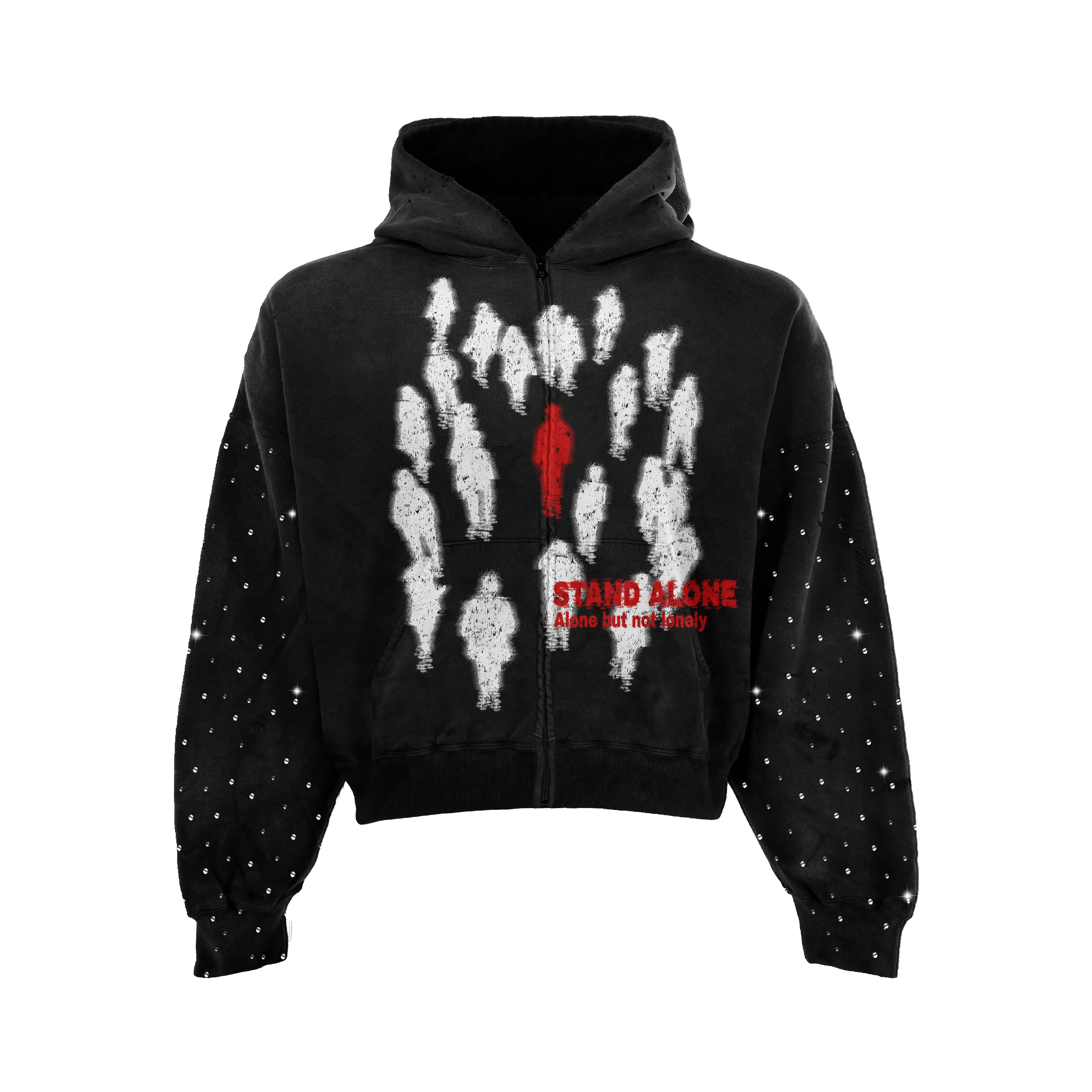 Stand Alone Rhinestone Zip Up (Copy) WorksOfMadness