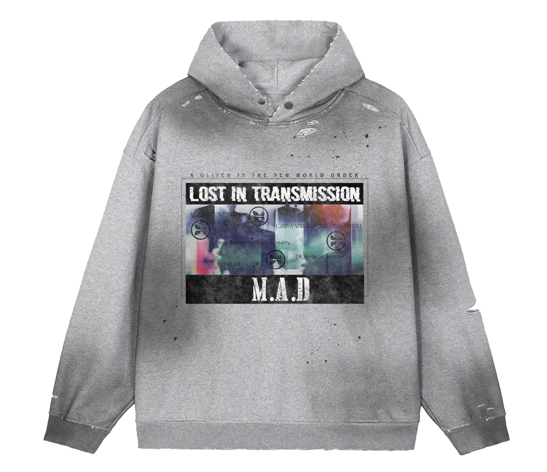 Transmission Sun Fade Distress Hoodie WorksOfMadness