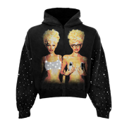 Blondes Rhinestone Zip Up