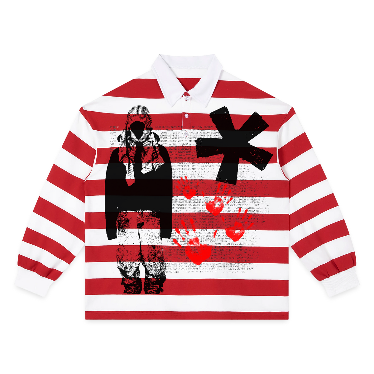 WAR Stripe Polo - Red