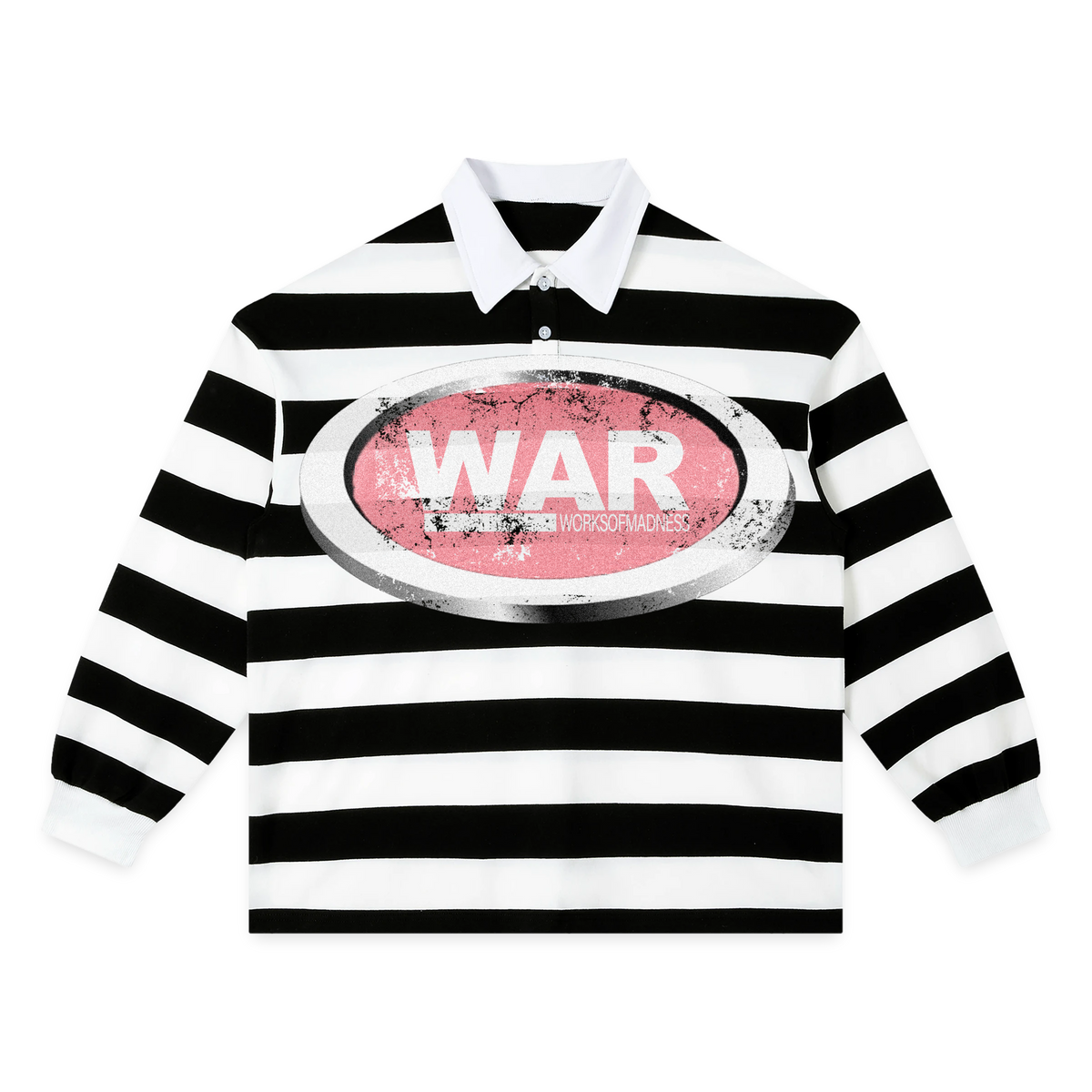 War Stripe Polo - Black