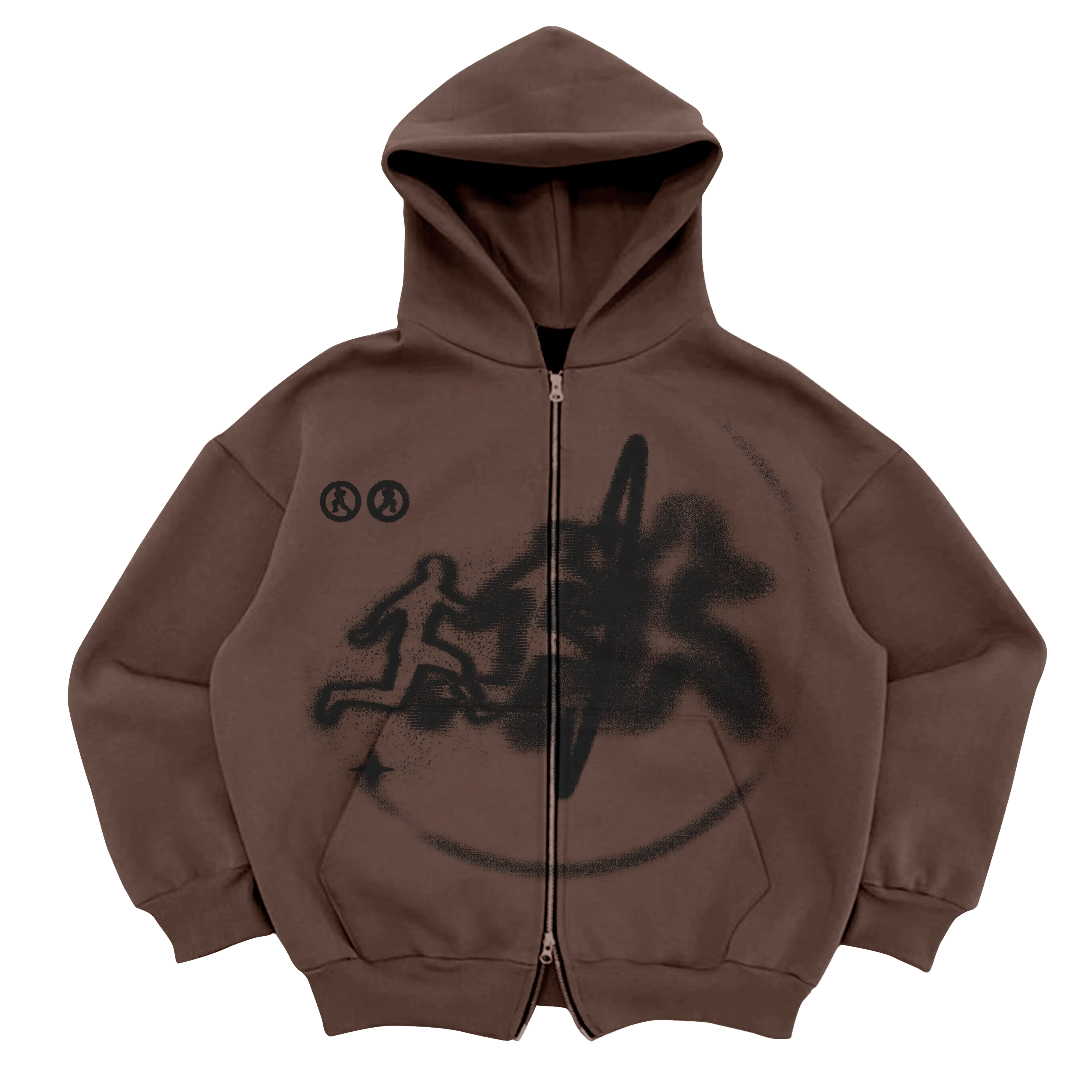 Warp Zip Up - Brown
