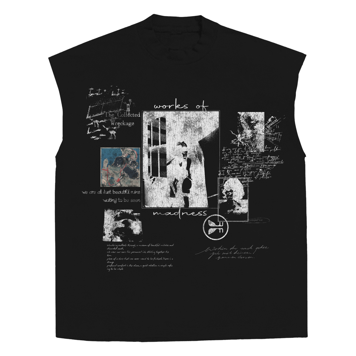 Ruin Sleeveless Tee - Black
