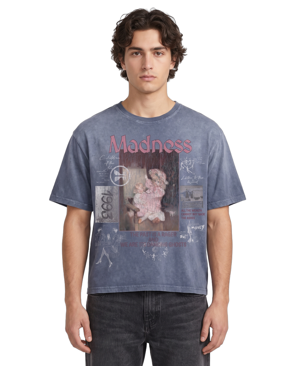 Ashes Tee on body - Blue