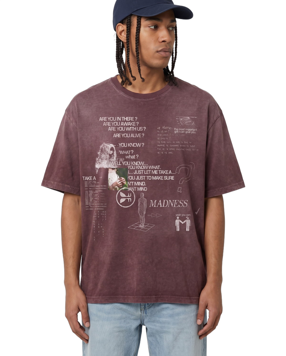 Awake Tee on body - Red