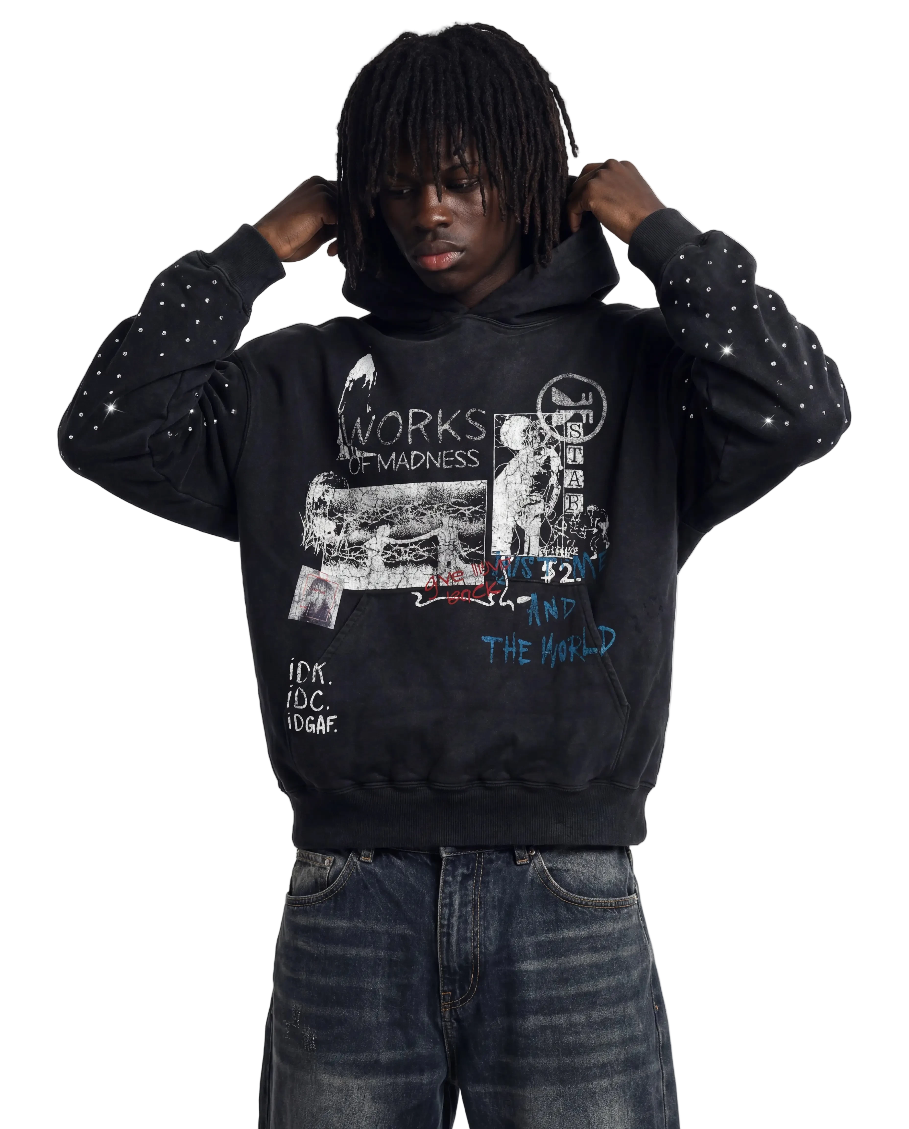 Saint & Sinners Rhinestone Hoodie