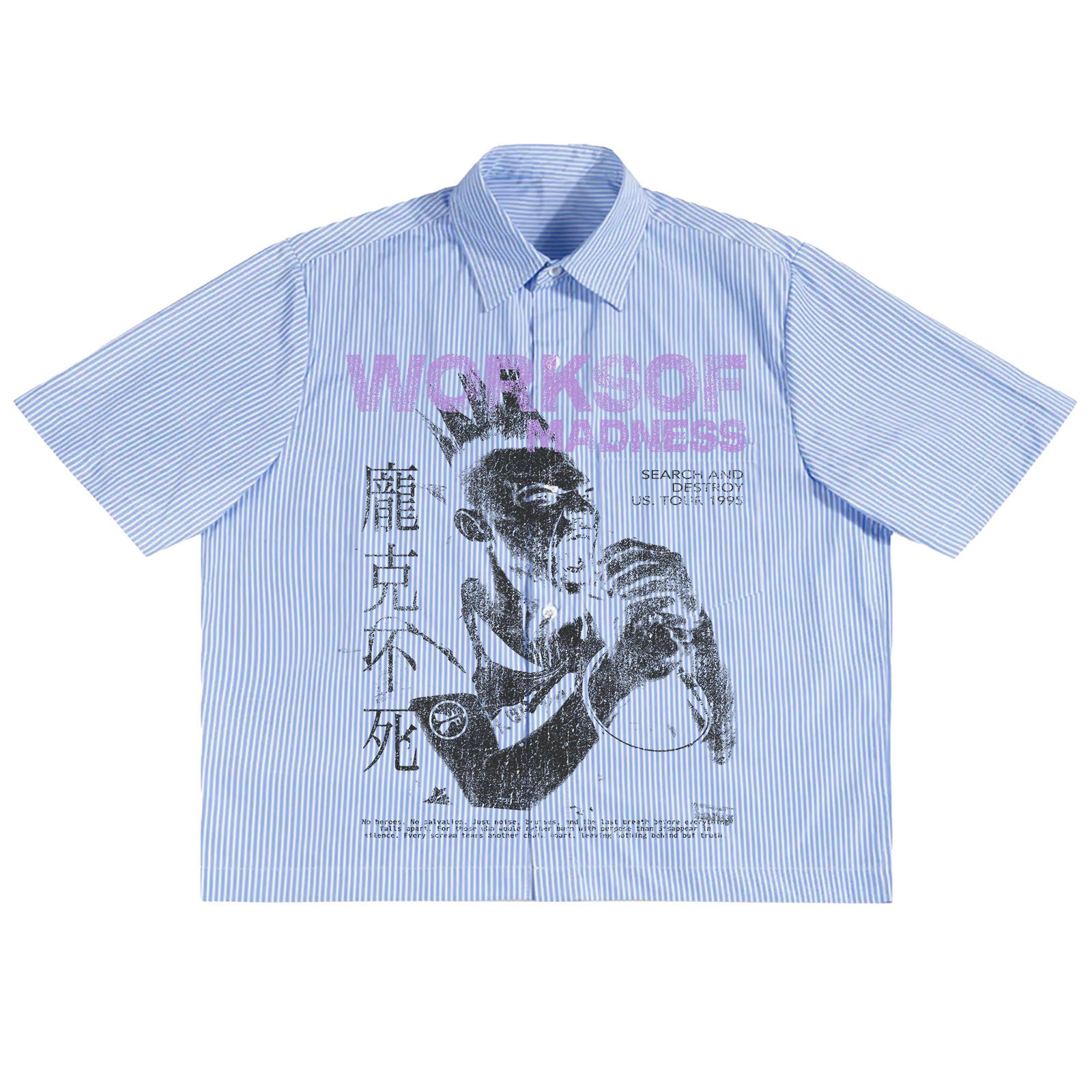 No Heroes Boxy Button Up