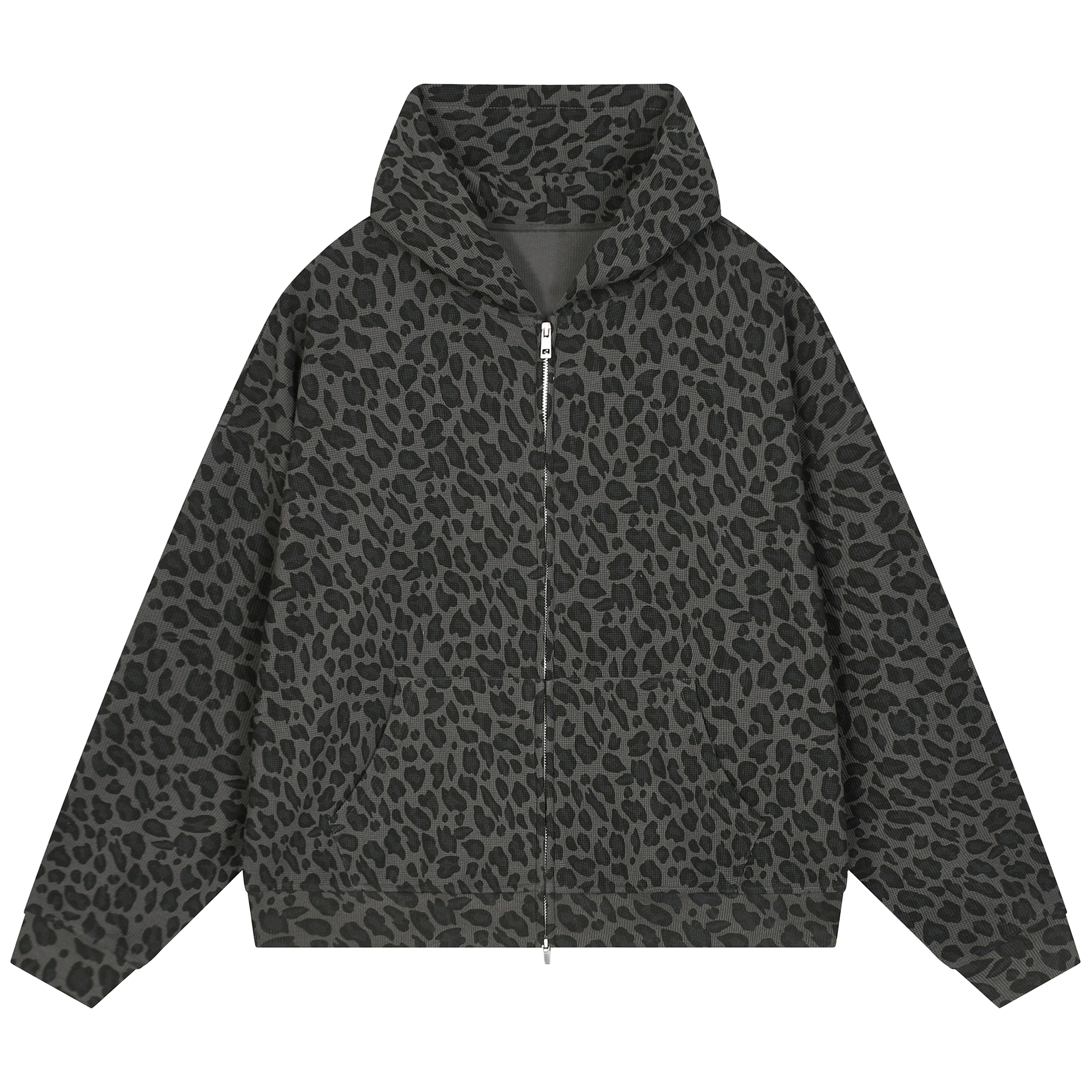 Blank Waffle Zip Up - Leopard