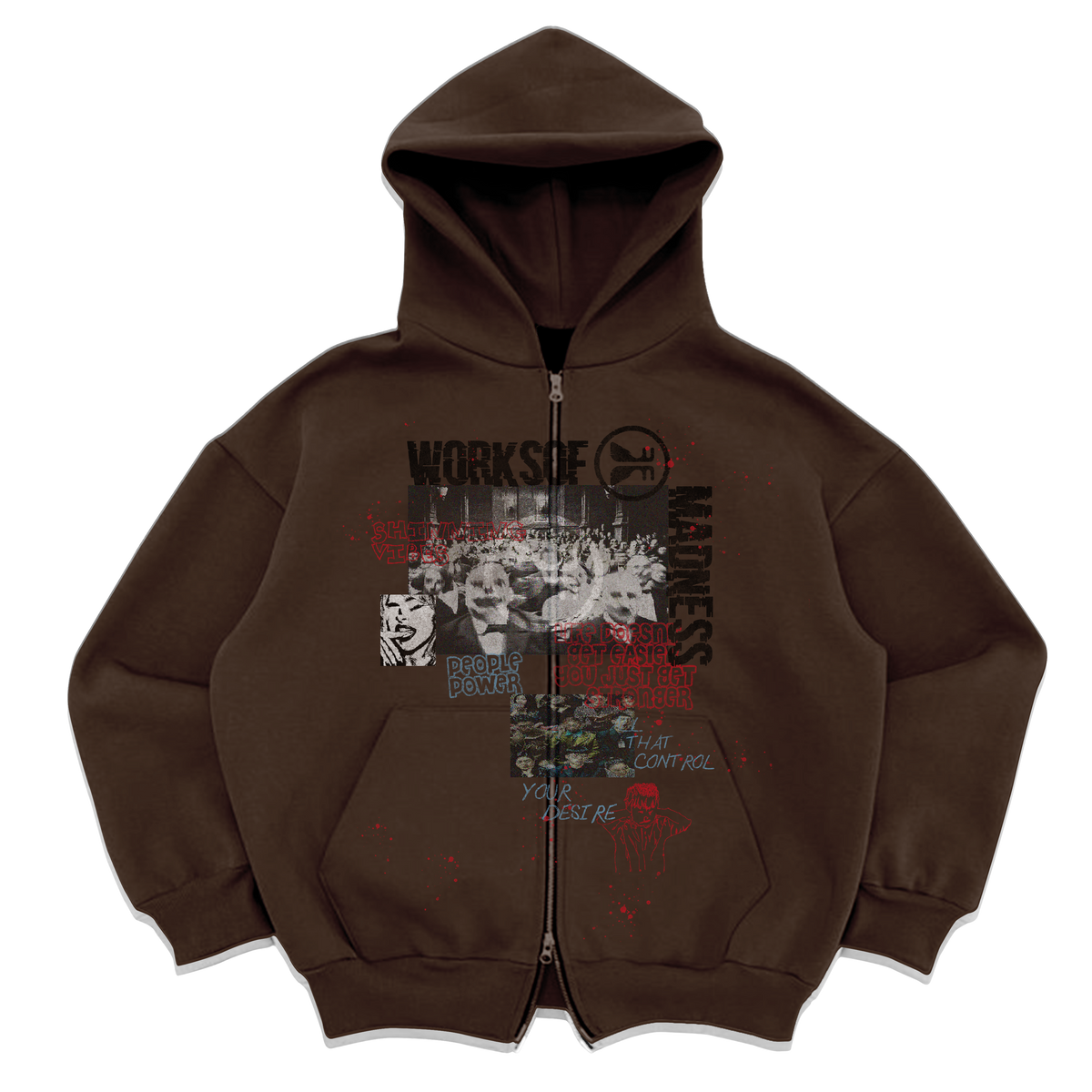 Mad Ppl Zip Up - Brown