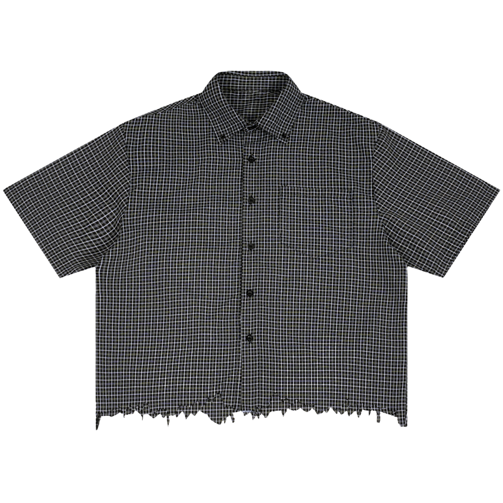 Blank Distress Button Up