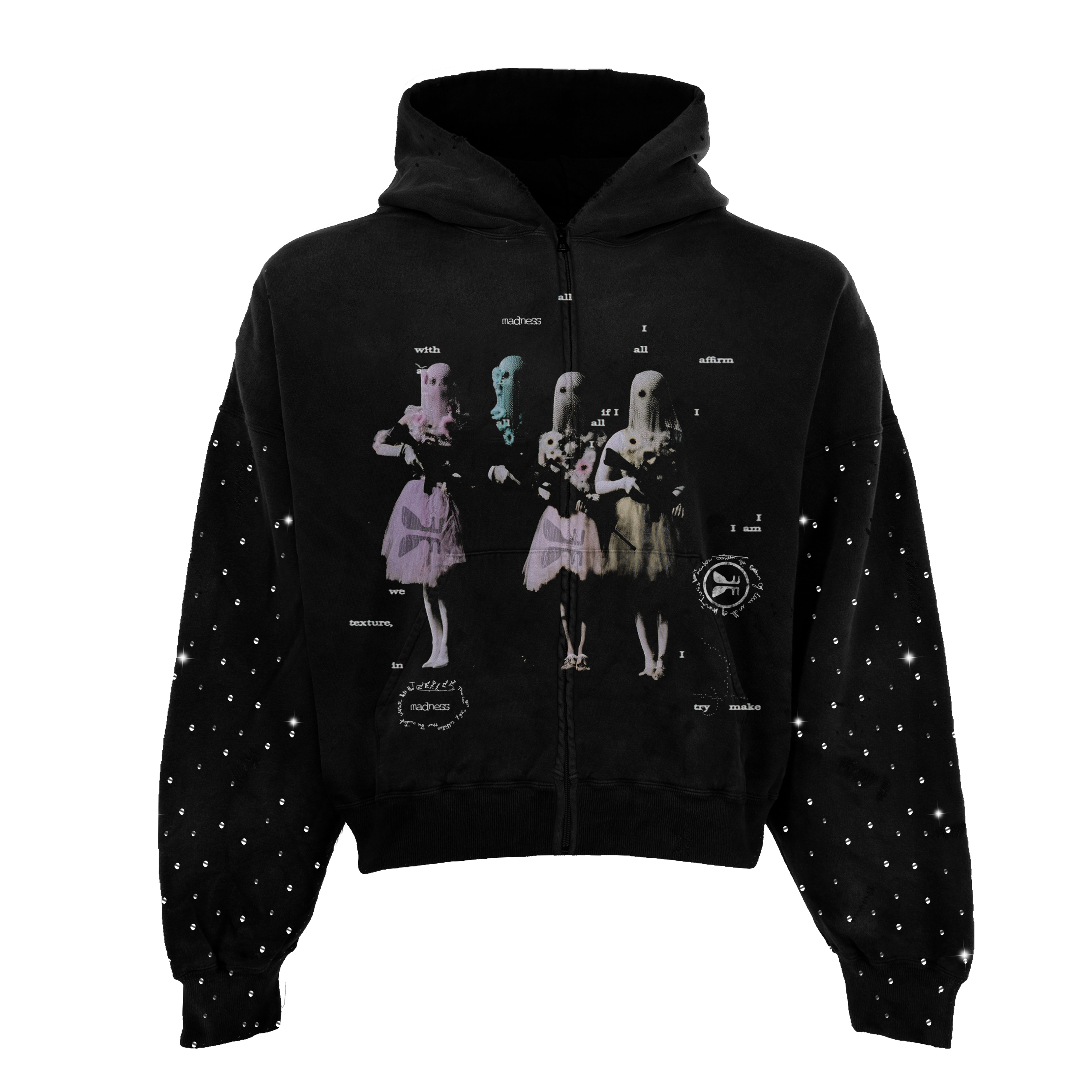 Silent Dolls Rhinestone Zip Up
